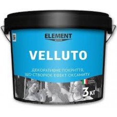 Покриття декоративне інтер'єрне ELEMENT Decor Velluto з ефектом оксамиту 3 кг